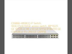CE6866-48S8CQ-P 스위치, 10GE/25GE/50GE 액세스 스위치, 48*10/25 GE SFP28 또는 48 x 50 GE SFP56, 8*40/100 GE QSFP28 또는 8 x 200 GE QSFP56