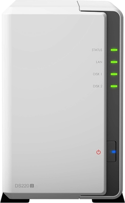 시놀로지 2 베이 NAS 디스크 스테이션 DS220j (디스크리스), 2 베이; 512MB DDR4