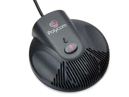 SoundStation-2-확장 마이크, Polycom SoundStation 2 회의용 전화기, 고성능 스피커/소음 제거 마이크/50-70m² 회의실용