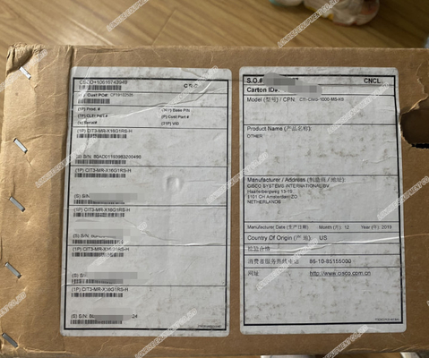 CTI-CMS-1000-M5-K9 시스코 비디오 서버 UL은 1-2 일 생산 소요 시간 랙 서버를 증명했습니다