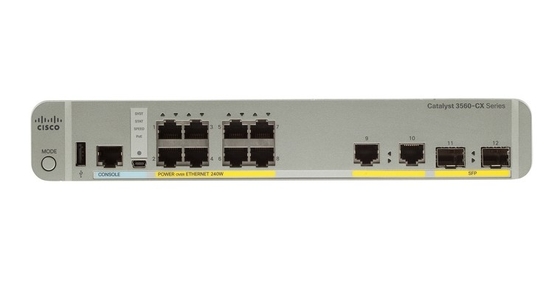 WS-C3560CX-8TC-S 8-포트 컴팩트 스위치 레이어 3 - 8 X 10/100/1000 이더넷 포트 2 SFP&amp;2GE Uplinks- 데이터 IP 데이터베이스