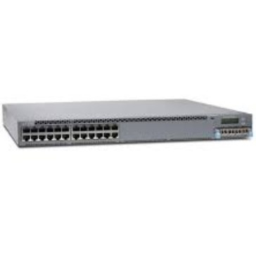 EX3400-24T EX3400 24-포트 10/100/1000BaseT 4 X 1/10G SFP/SFP+ 2 X 40G QSFP+ 리던스 팬 앞뒤 공기 흐름