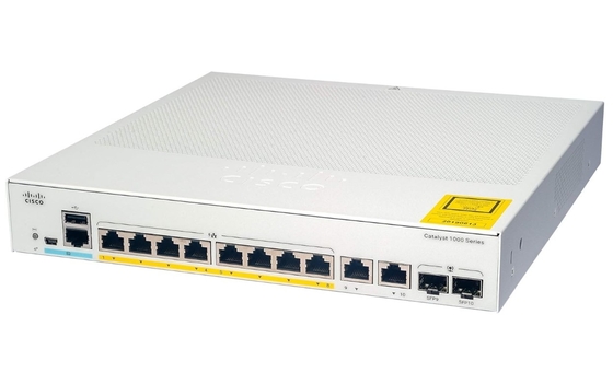 C1000-8T-2G-L 시스코 카탈라이스트 1000 시리즈 스위치 8x 10/100/1000 이더넷 포트 2x 1G SFP 및 RJ-45 컴보 업링크