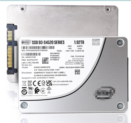 SSDSC2KB019TZ01 인텔 D3-S4520 1.92 TB 솔리드 스테이트 드라이브 - 2.5&quot; 내부 - SATA (SATA/600)