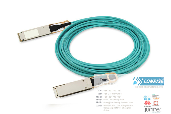 AOC 케이블 02311KNQ QSFP-100G-AOC-10M 액티브 광 케이블 QSFP28 100G (850nm 10m AOC) 사용 준비