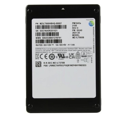MZILT1T9HBJR-00007 삼성 PM1643A MZILT1T9HBJR-00007