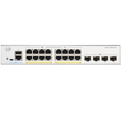 시스코 C1300-16P-4X 16x 10/100/1000 포트 PoE+ 포트 120W 전력 예산 4x 10 기가비트 SFP+ 랙 설치