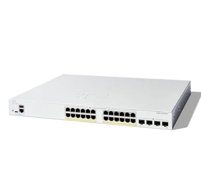 C1200-24P-4X 시스코 C1200-24P-4X 24x 10/100/1000 PoE+ 포트 195W 전력 예산, 4x10 기가비트 SFP, 랙 설치
