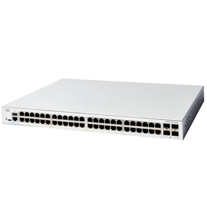 C1200-48P-4X 시스코 C1200-48P-4X 48x 10/100/1000 PoE+ 포트 375W의 전력 예산, 4x 10 Gigabit SFP, 랙 설치