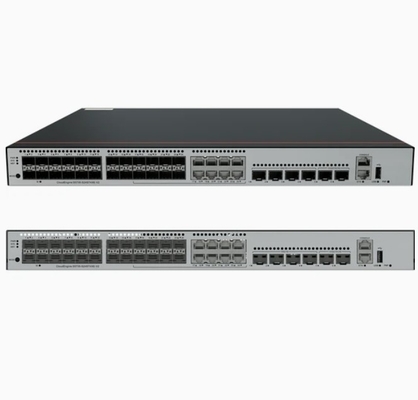 S5735-S24ST4XE-V2 24*GE SFP 포트 8개 중 10/100/1000 또는 SFP 4*10GE 이중 용도 SFP+ 포트 2*12GE 전원 모듈이 없는 스택 포트