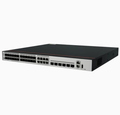 S5735-S24ST4XE-V2 24*GE SFP 포트 8개 중 10/100/1000 또는 SFP 4*10GE 이중 용도 SFP+ 포트 2*12GE 전원 모듈이 없는 스택 포트