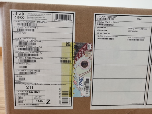 시스코 C9500-48Y4C-A 촉매 9500 48 포트 25G 스위치