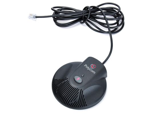 SoundStation-2-확장 마이크, Polycom SoundStation 2 회의용 전화기, 고성능 스피커/소음 제거 마이크/50-70m² 회의실용