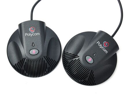 SoundStation-2-확장 마이크, Polycom SoundStation 2 회의용 전화기, 고성능 스피커/소음 제거 마이크/50-70m² 회의실용
