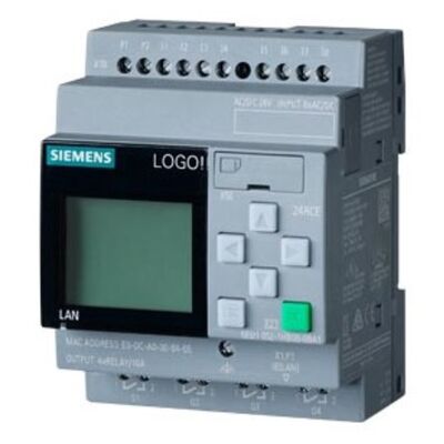 지멘스 로고! 8.3 PLC (6ED1052-1MD08-0BA1) 기본 유닛 12/24RCE, 8DI/4DO, 이더넷, 디스플레이