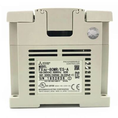 Mitsubishi FX3U-80MR-ES-A PLC 80 I/O 릴레이 출력 AC 전원 산업 자동화 컨트롤러