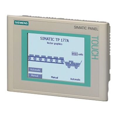 Siemens SIMATIC HMI TP177A 터치 패널 (5.7인치 STN 디스플레이, MPI/PROFIBUS DP 통신, 전면 IP65 보호 기능)