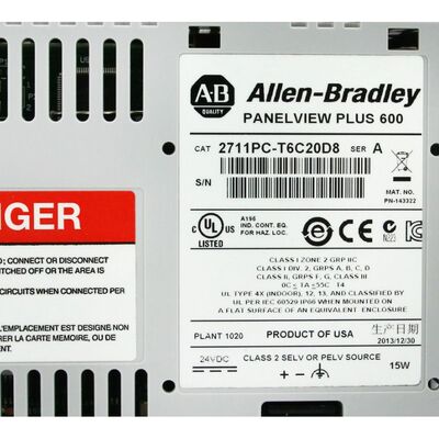Allen-Bradley 2711PC-T6C20D8 PanelView Plus 6 Compact 600 HMI 터미널 터치스크린 이더넷 RS232