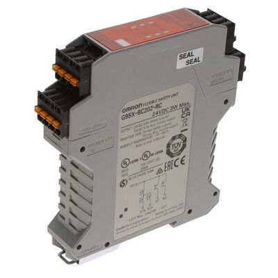 Omron G9SX-BC202-RT 안전 컨트롤러 모듈 24VDC DIN 레일 실장