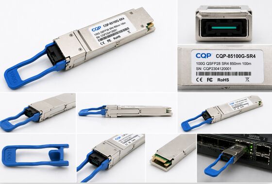 CQP-85100G-SR4 100G QSFP28 SR4 광학 송신기 MPO 멀티모드 섬유 데이터 센터용 고속 광학 송신기