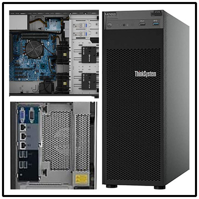 서버 씽크시스템 ST250 V2 - 인텔 제온 3.3GHz CPU를 포함하는 3 이르 보증 탑 서버
