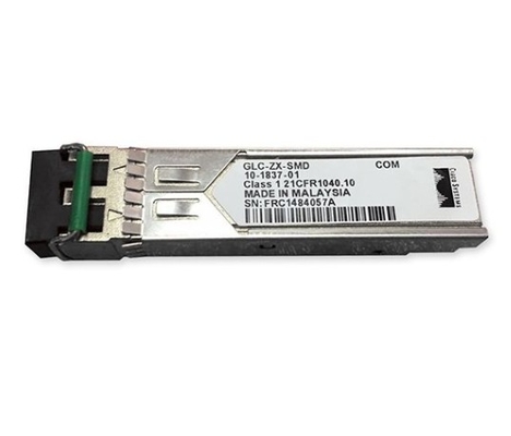 GLC-ZX-SMD 호환성 1000BASE-ZX SFP 1550nm 80km 산업 DOM 듀플렉스 LC SMF 트랜시버 모듈
