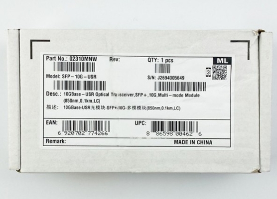 SFP-10G-USR 화웨이 광적 송신기 SFP-10G-USR 광적 송신기 SFP+ 10G 멀티 모드 모듈 ((850nm 0.1km LC