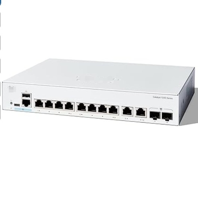 C1200-8P-E-2G 시스코 스위치 8x 10/100/1000 PoE+ 포트 67W 전력 예산 2x 기가비트 구리/SFP 컴보 포트, 랙 장착
