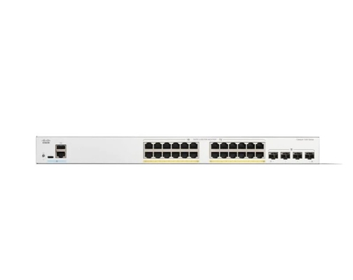 시스코 C1300-24FP-4G - 시스코 스위치 24x 10/100/1000 PoE+ 포트 370W 전력 예산 4x 기가비트 SFP 랙 설치