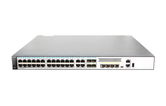 S5720-36C-EI-DC 28 이더넷 10/100/1000 포트 중 4개는 이중 용도 10/100/1000 또는 SFP 4개 10Gig SFP+ 1개 인터페이스
